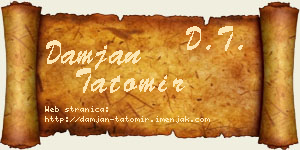 Damjan Tatomir vizit kartica